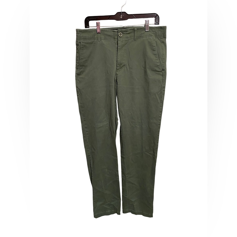 Dixxon Chino Pants Mens 34x34 Green D-Flexx Stretch Cotton Workwear Casual